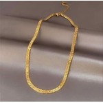 Woven Flat Chain Necklace 