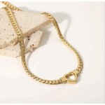Heart-Shaped Chain Necklace 