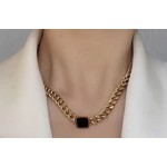 Black Zircon Necklace 